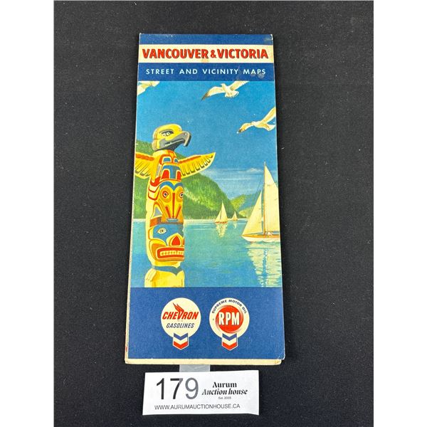 Very Cool (Graphics) Vintage Chevron Map for Vancovuer + Victoria