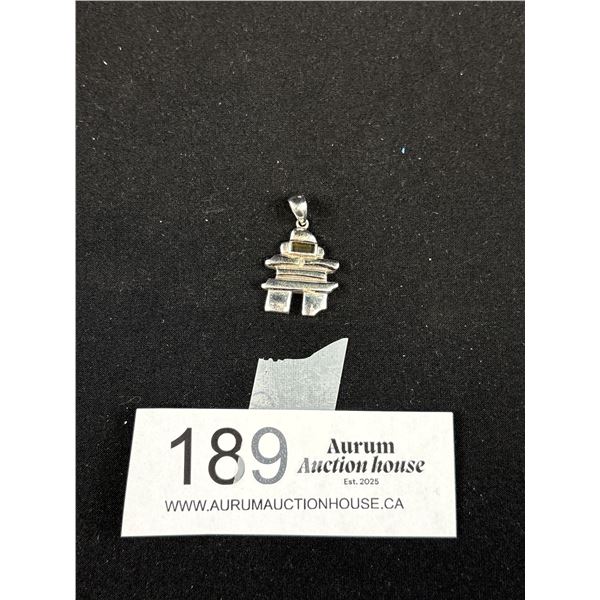 Sterling + Abalone Inushuk Pendant (Nice Item)