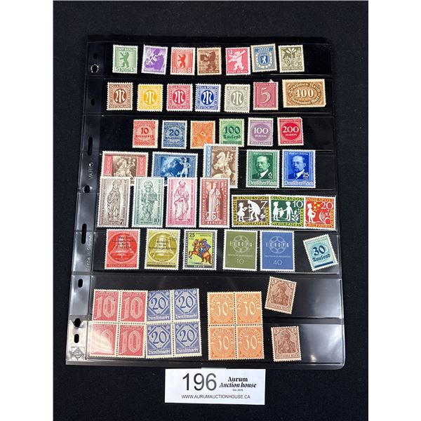 Germany Mint Stamp Selection, Early To Modern, Pairs and Sets