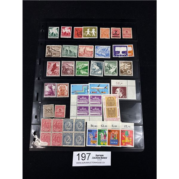 Germany Mint Stamp Selection, Early To Modern, Blocks and Pairs and Singles