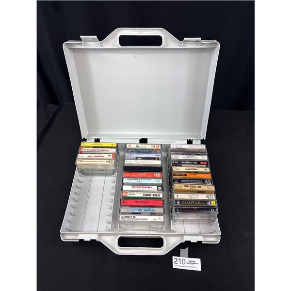 Vintage Casette Holder w/ Casettes, Trooper, Roy Orbinson, CCR, Etc