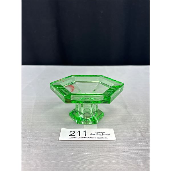 Nice Vintage Uranium Glass Candle Stick