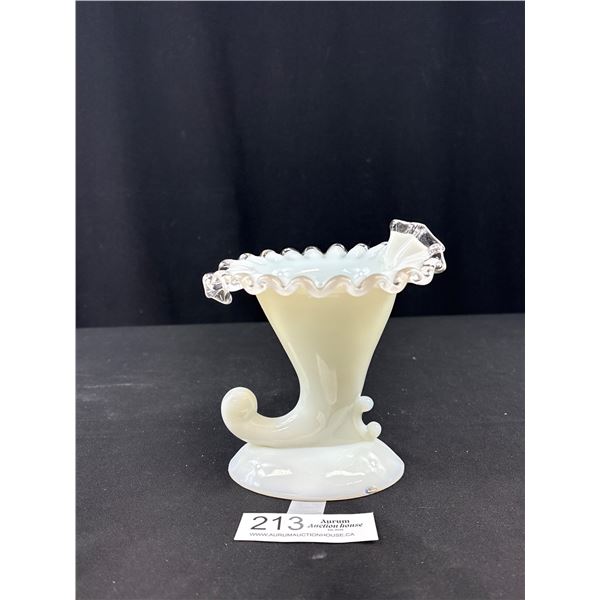 6" Tall Milk Glass Tulip Vase