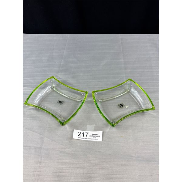 2 Vintage 6" Wide Walther Glas Made in Germany Dishes