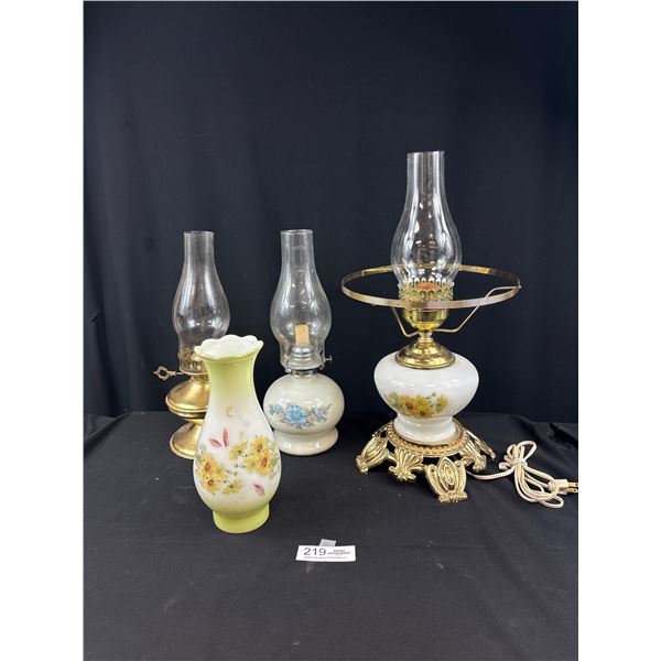 Vintage Mid Century Oil Lamp Lot