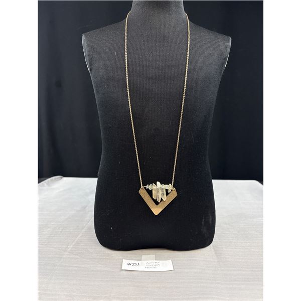 Vintage Rock Crystal Stones Necklace