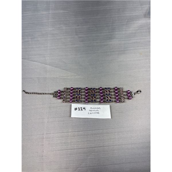 Beautiful Pearls + Glass Stones Bracelet