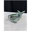 Image 6 : 2 Nice Soap Stone Pieces Eskimo on Whale and Whale By Itself, Longest 10" Long