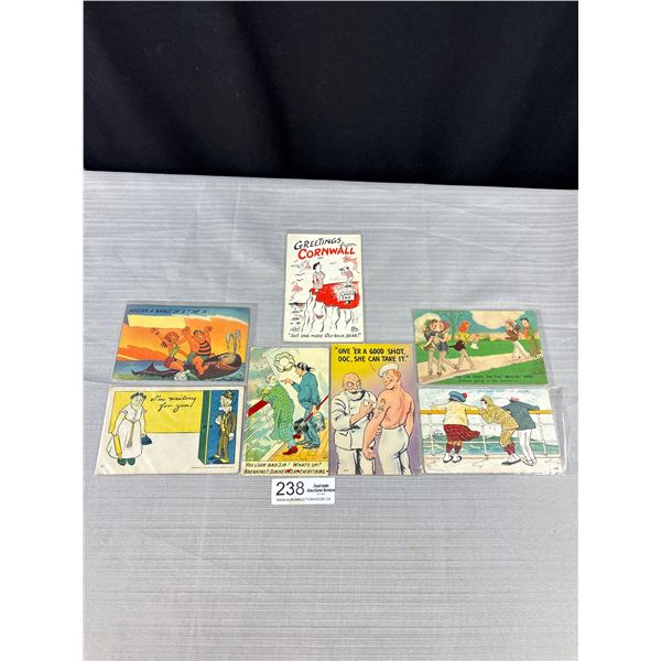 Lot of 7 Vintage Humour Postcards