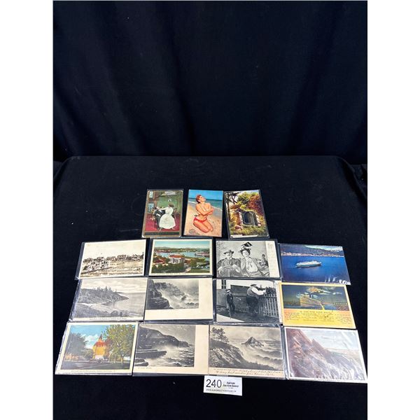 Lot of 15 Very Old Postcards, Mostly Canadian