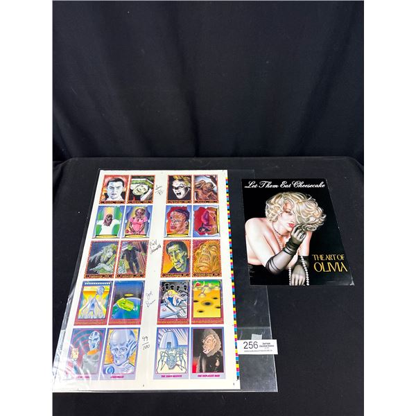 Artist Signed 99/100 Freaks of Nature Uncut Sheet Trading Cards