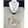 Image 1 : Lot of Cross Pendants , Religious Charms + Pendants Bracelets etc