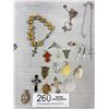 Image 3 : Lot of Cross Pendants , Religious Charms + Pendants Bracelets etc