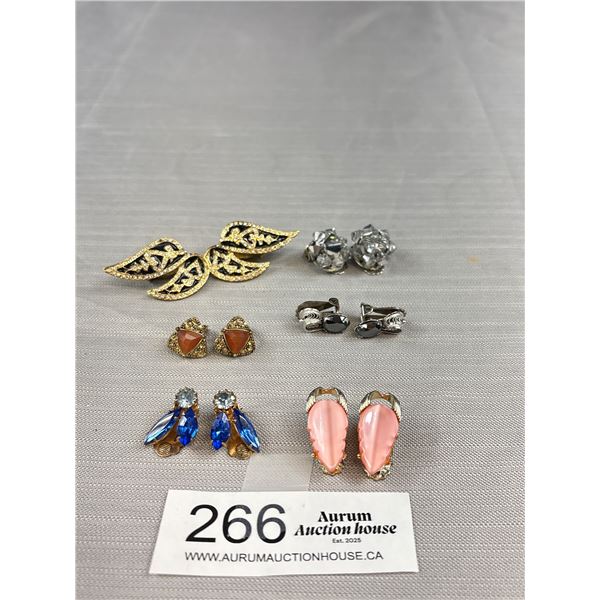 Lot of Vintage Pairs of Clip on Earrings