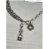 Image 3 : Extra Length Silver Tone Links Necklace