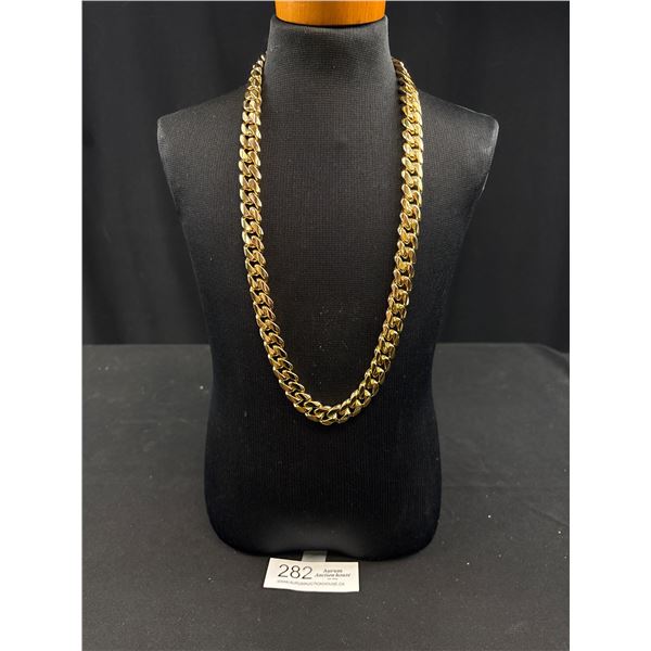 222gr 24K Gold Plated 25" Long Necklace