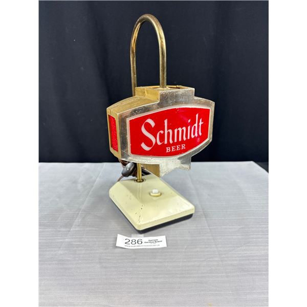 1960s Schmidt Beer Light Up Table Lamp