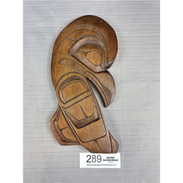 11  Tall West Coast Native Carving Signed 1988