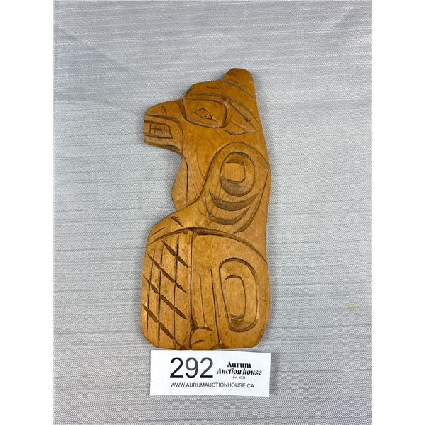 Vintage 7" Tall West Coast Native Carving of a Beaver, Signed