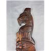 Image 2 : Nicely Signed West Coast Native Wooden Carving of Thunderbird and Killer Whale 18" Tall