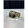 Image 1 : 2" x  4.5" Nicely Carved Soapstone Bear and Signed