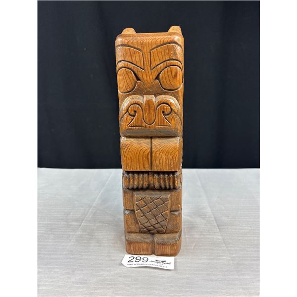 Nicely Signed 12" Tall West Coast Native Totem Pole