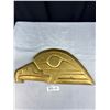 Image 2 : Nice Eagle Head Golden Plaque + Very Nice 18" Carved Eagle