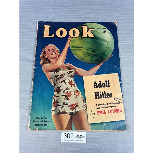 Vintage 1939 Look Magazine Adolf Hitler, In Bag