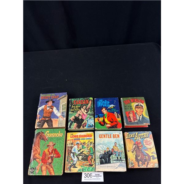 Lot of 8 Big Little Books, Gun Smoke Wild Erp Etc