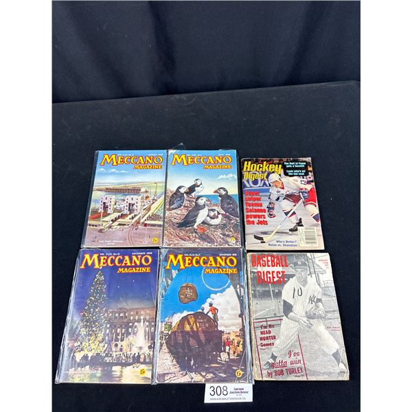 Lot of Mechano Magazines and Sports Digest