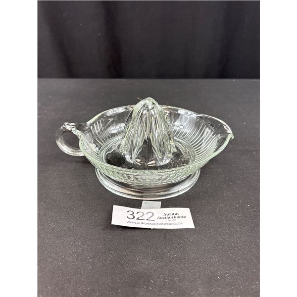 Vintage Large Glass Lemon Squeezer or Reamer