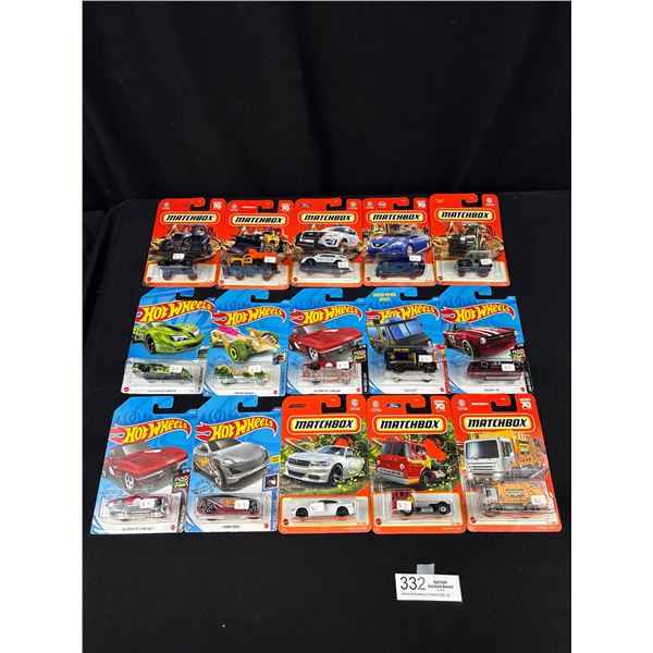 Lot of 15 Hot Wheels and Matchbox Cars In Original Packages