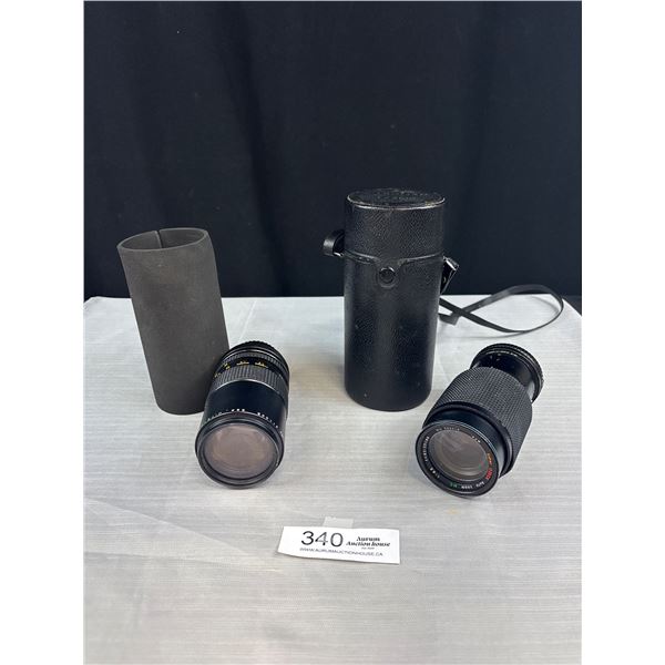 Vintage Super Ozeck Camera Lens + A Kitstar Made In Japan Lens