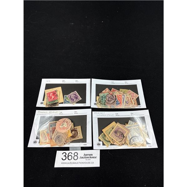 4 Stamp Envelopes Full of Vintage Stamps