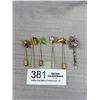 Image 1 : Vinatge Lot of Gold and Silver Plated Stick Pins