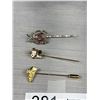 Image 4 : Vinatge Lot of Gold and Silver Plated Stick Pins