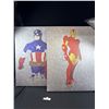 Image 1 : 2 22x28 Inches Marvel Characters on Canvas Frames NO Shipping