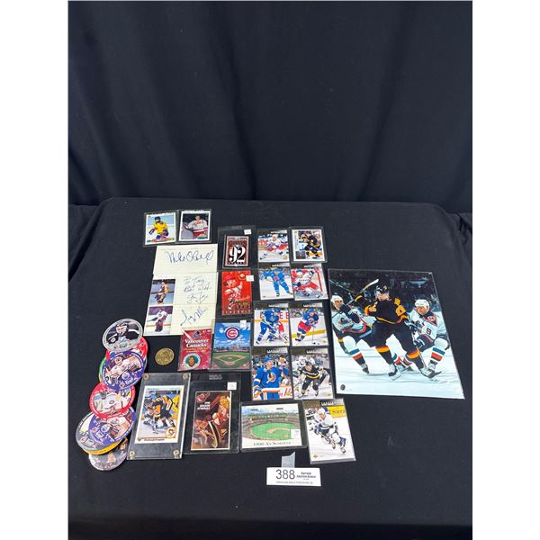 Collectable Sports Lot of Trading Cards, Autographs, Etc.