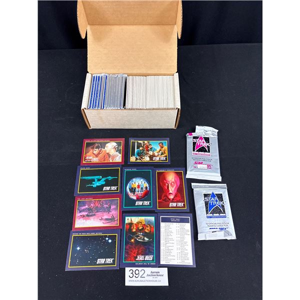 Small Collector Box Full of Startrek Trading Cards 1 Set + Spares