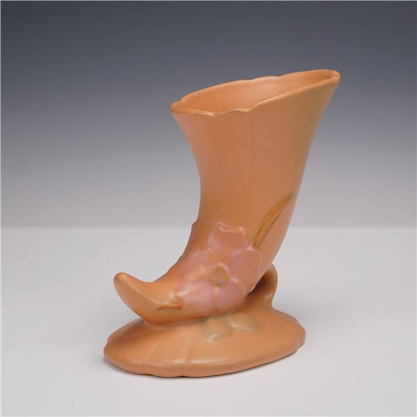 Vintage Weller Pottery Wild Rose Dogwood Cornucopia Vase