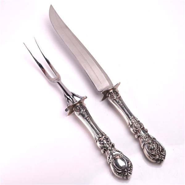 Pair of Reed and Barton Francis I Steak Carving Utensils