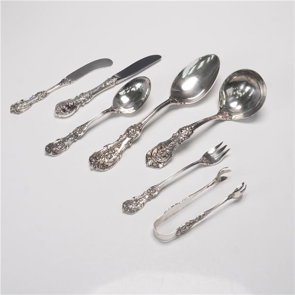 7pc Reed & Barton Sterling Silver Francis I Pattern Flatware Assortment