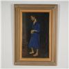 Image 1 : Raphael Soyer, Original Oil on Canvas, Model in Blue Robe, Signed