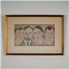 Image 1 : Abraham Walkowitz, Original Watercolor on Paper, Four Heads, Signed