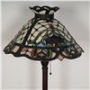 Image 2 : Tiffany Style Stained Glass Floor Lamp with Ornate Metal Base