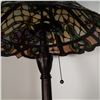 Image 3 : Tiffany Style Stained Glass Floor Lamp with Ornate Metal Base