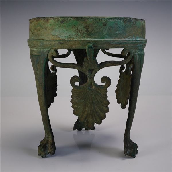 Greek Bronze Lotus Stand