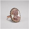 Image 1 : 14K Gold Ring with Carved Mother-of-Pearl Cameo