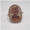 Image 5 : 14K Gold Ring with Carved Mother-of-Pearl Cameo