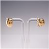 Image 1 : Pair of 14K Yellow Gold Half-Hoop Earrings with Omega Backs